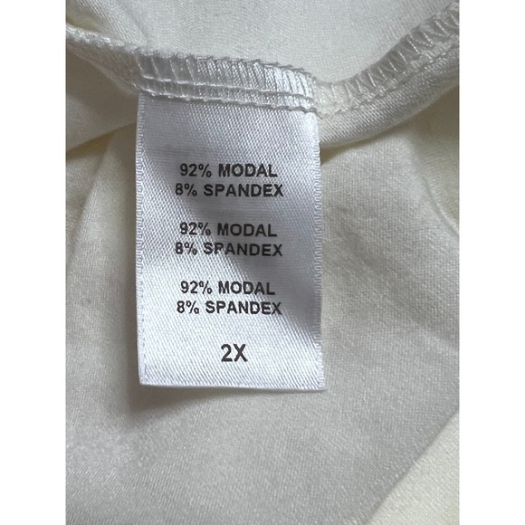 Rachel Pally Amber Top Plus Size 2X Ivory Ruffle V-Neck NWT $167 Modal Blend - Picture 8 of 14